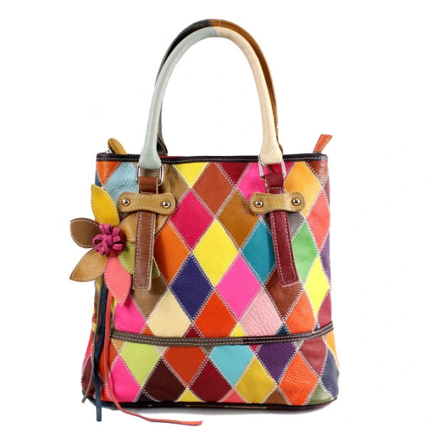 Vertical Square Color Rhombus Chain Bag