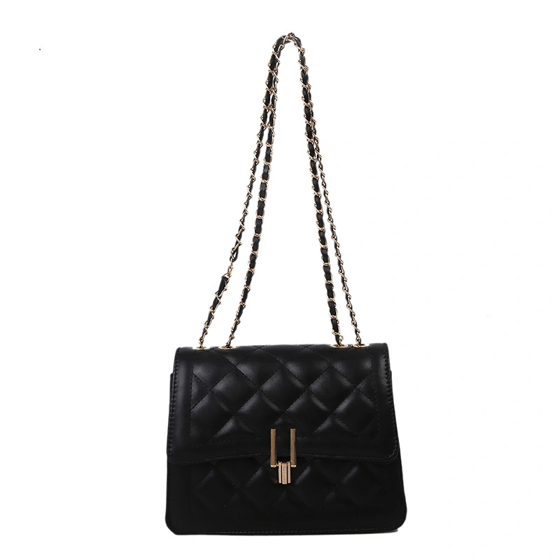 Lingge Chain Bag Winter New Fashion Retro Small Square Bag Women's Single Shoulder Oblique Span Bag Wholesale