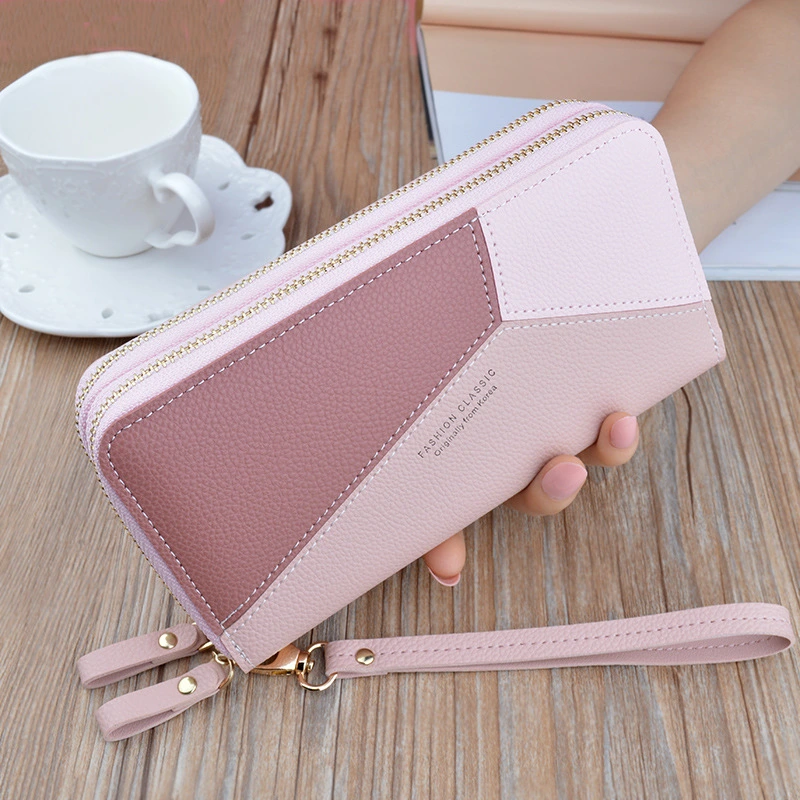  New Double Zipper Hand Wallet Women"s