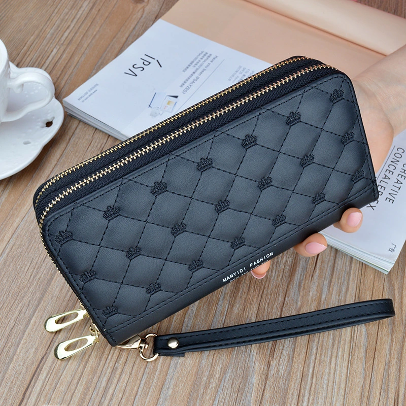 Women's Purse Long Double Zipper Handbags Shoulder Bag