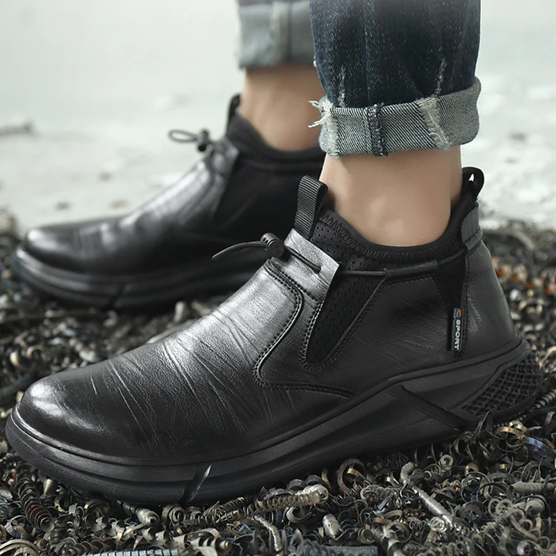 Anti-puncture Men's Lightweight Non-slip Safety Boots Work Shoes