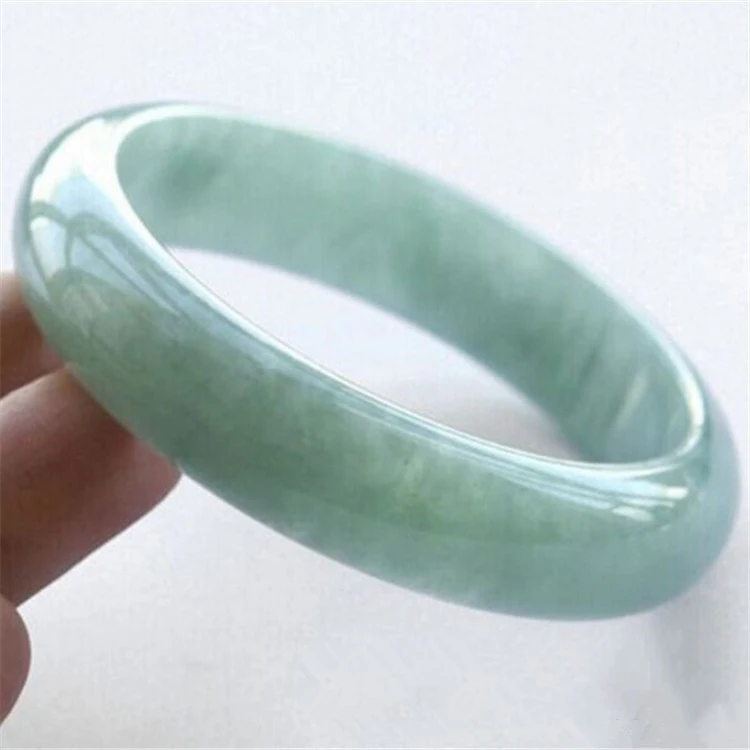 Jade Gemstone Bean Color Floating Flower Guizhou Cui Bangle