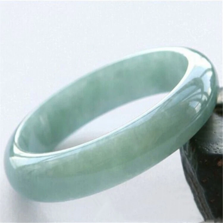 Jade Gemstone Bean Color Floating Flower Guizhou Cui Bangle