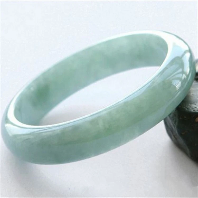 Jade Gemstone Bean Color Floating Flower Guizhou Cui Bangle