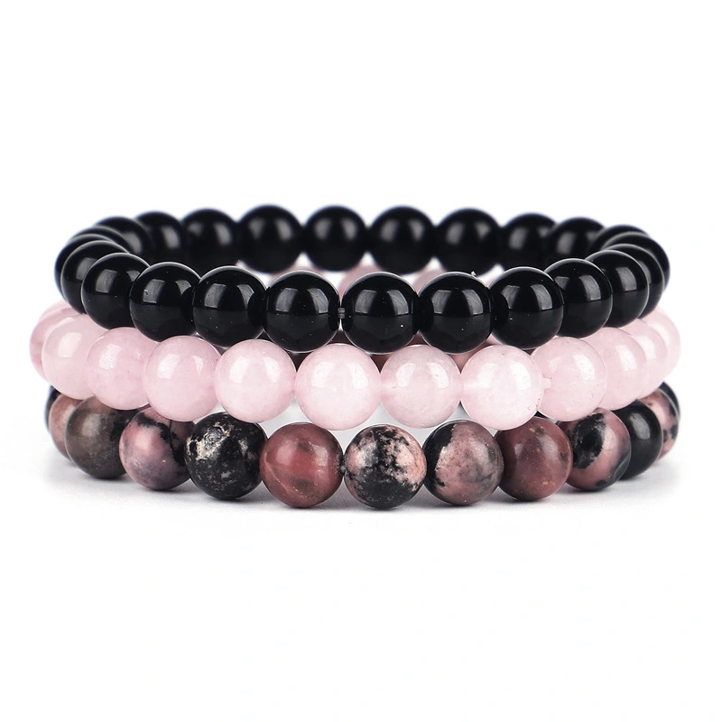 Three-Piece Bracelet Bracelet Stone Beaded Elastic Bracelet Women