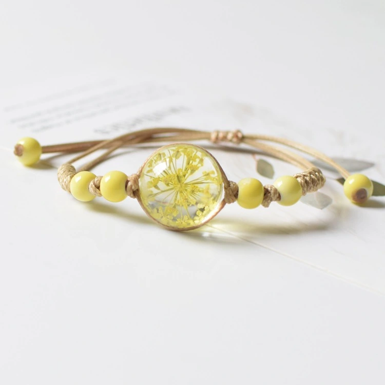 Dried Flower Specimen Preserved Flower Bracelet Couple Gift