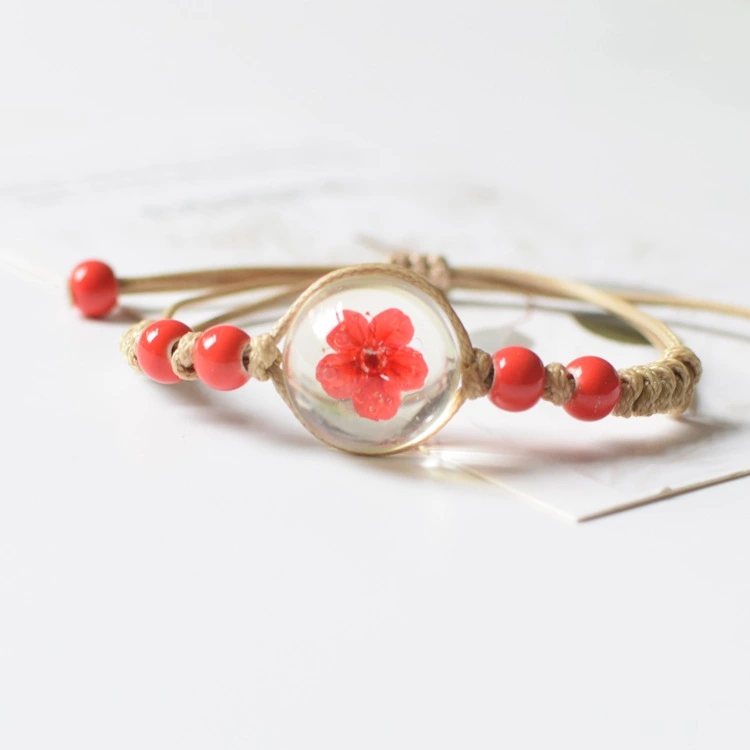 Dried Flower Specimen Preserved Flower Bracelet Couple Gift