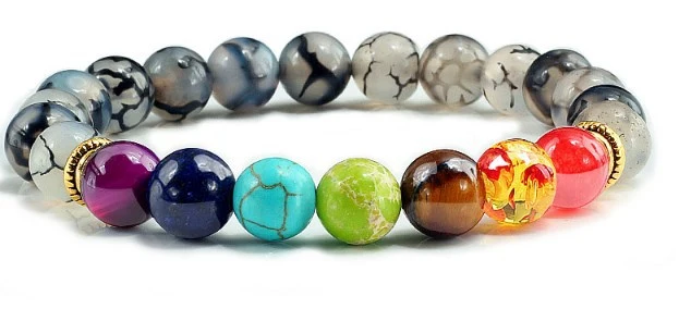 Beaded Bracelet Elastic Diamond Ring Bracelet AliExpress Energy Yoga Seven Chakras