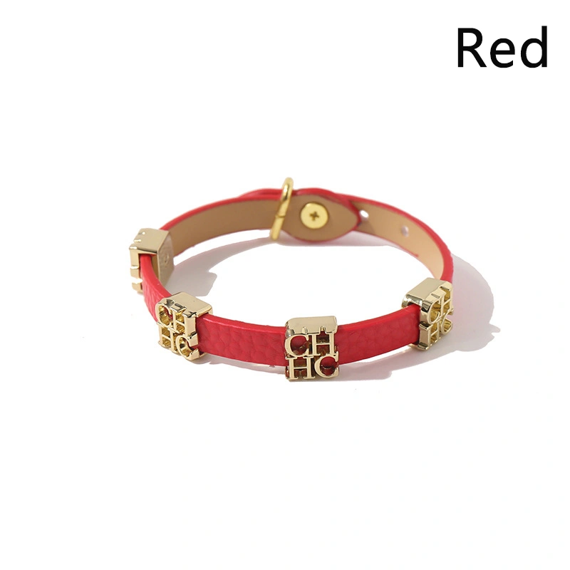 Alphabet Leather Pu Bracelet Multi-Color Four-Letter Bracelet