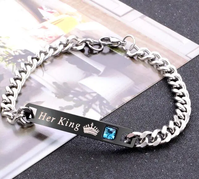 A Couple Bracelet Bracelet, The Japanese And Korean Version Of The Student's Simple Bracelet, His Queen Her King.