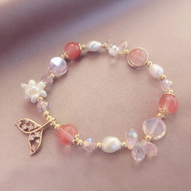 Crystal Bracelet Female Student Fashion Simple Mermaid Tail Bracelet Design