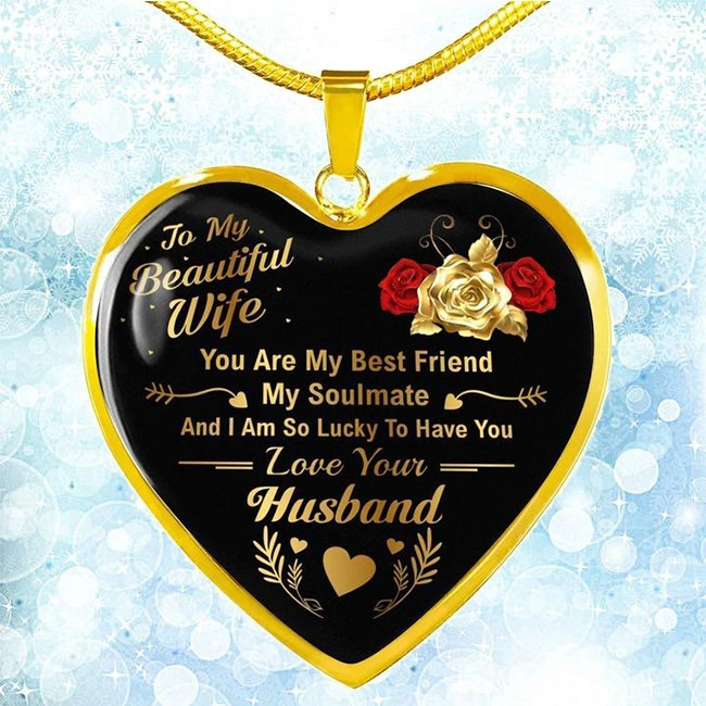 Tribute To My Beautiful Wife Love Your Husband Pendant