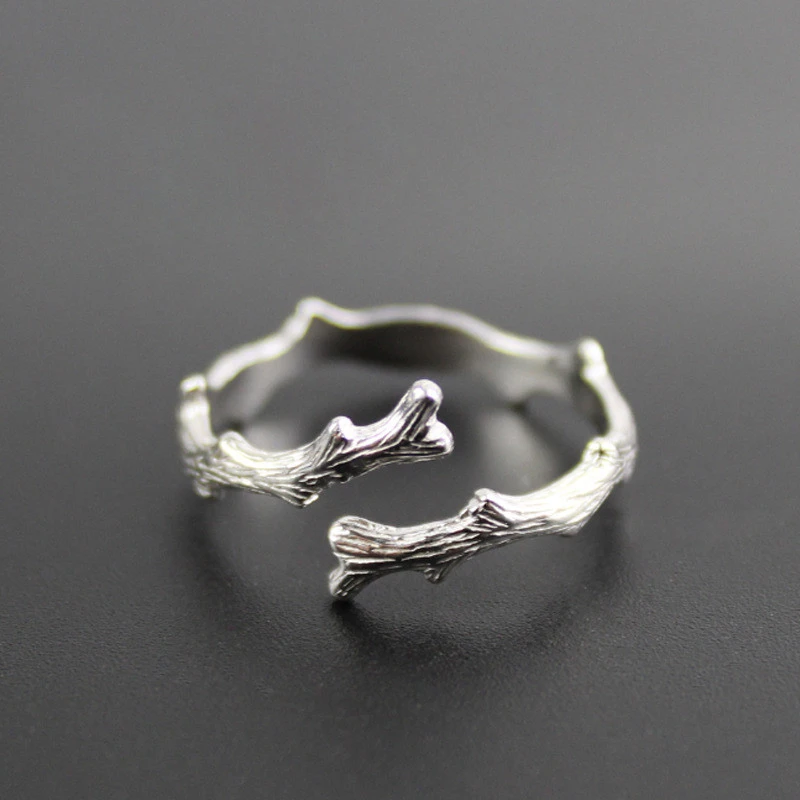 Literary Branch-shaped Adjustable Ring