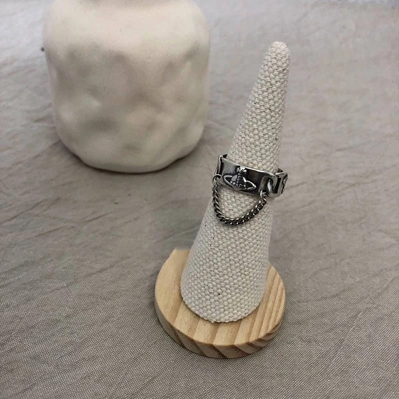 South Korea Dongdaemun Saturn Universe Pentagram Chain S925 Sterling Silver Custom Fashion Personality Ring