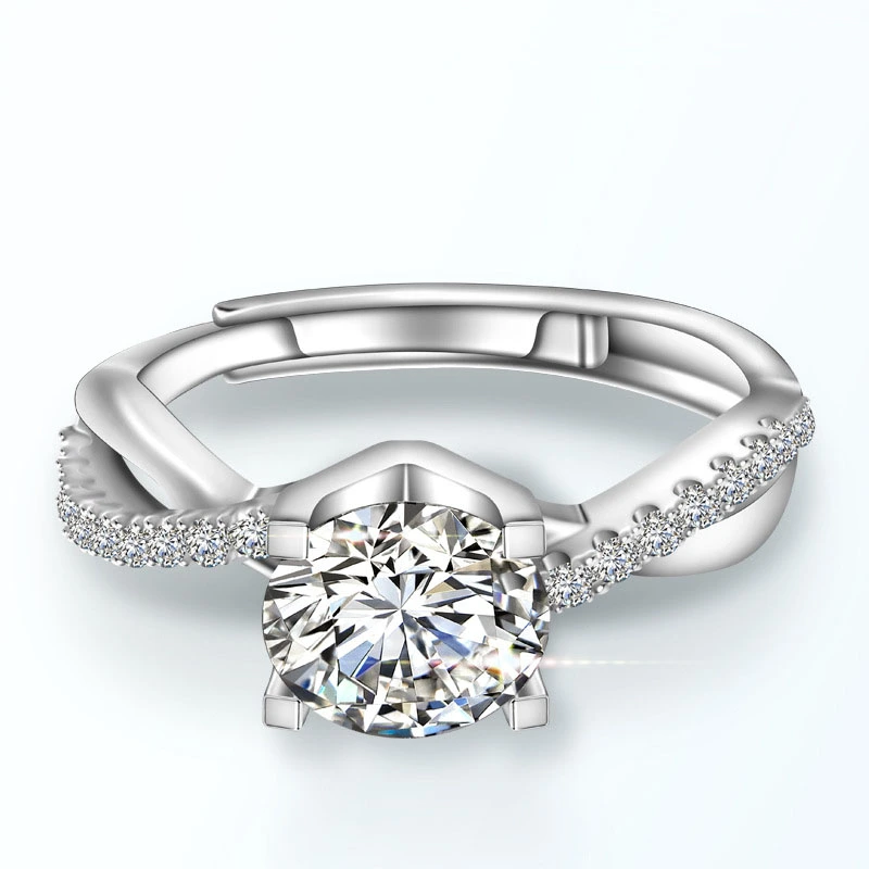 Plated Moissanite Diamond Ring for Women