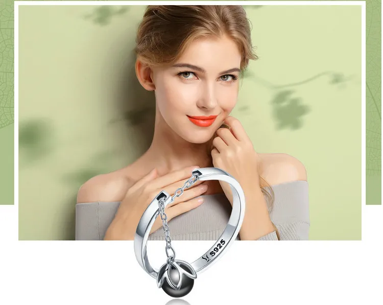 Europe And The United States Hot Sale Ladies Shell Beads 925 Sterling Silver Ring