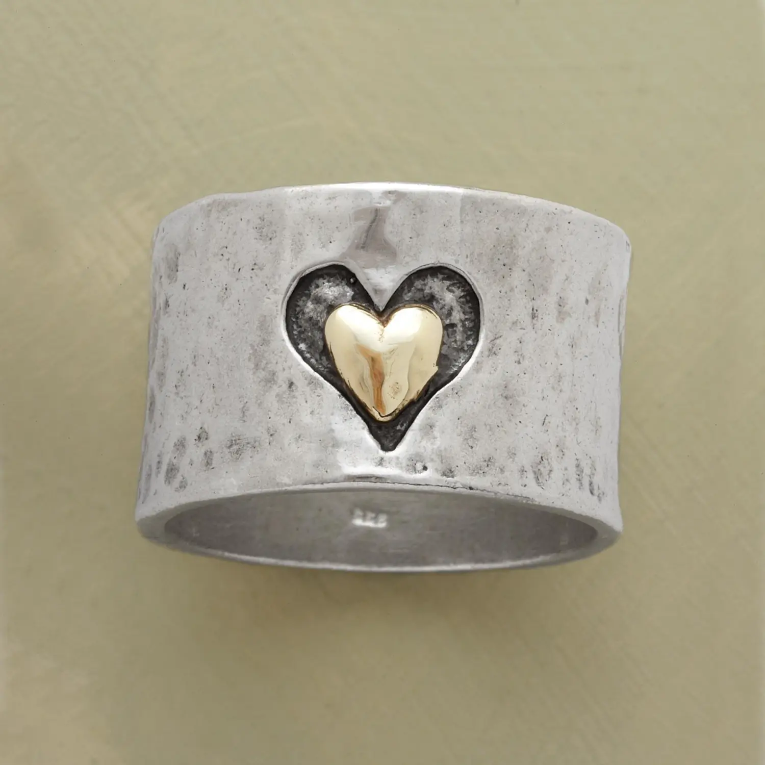 Jewelry Carved Double Love Ring