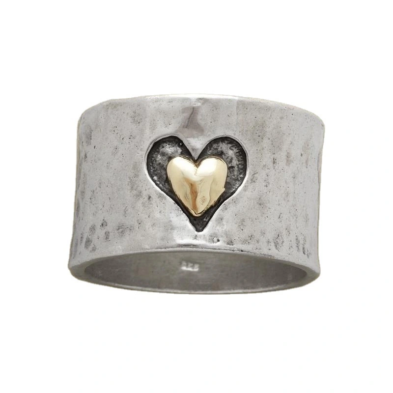 Jewelry Carved Double Love Ring