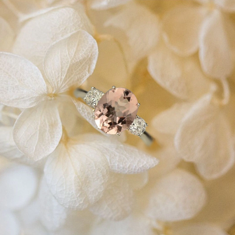 High-Grade Colored Zircon Inlay Ring