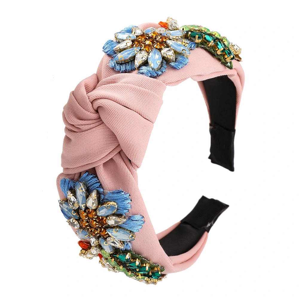 Fashion Fabric Diamond-Studded Flower Headband