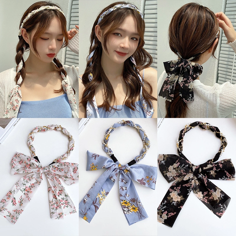 Spring Streamer Headband Sen Tie Bow Hair Tie Hairpin