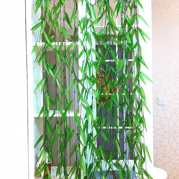 Artificial Wicker Leaf Bamboo Leaf Plastic Rattan External Suspended Ceiling Wall Hanging