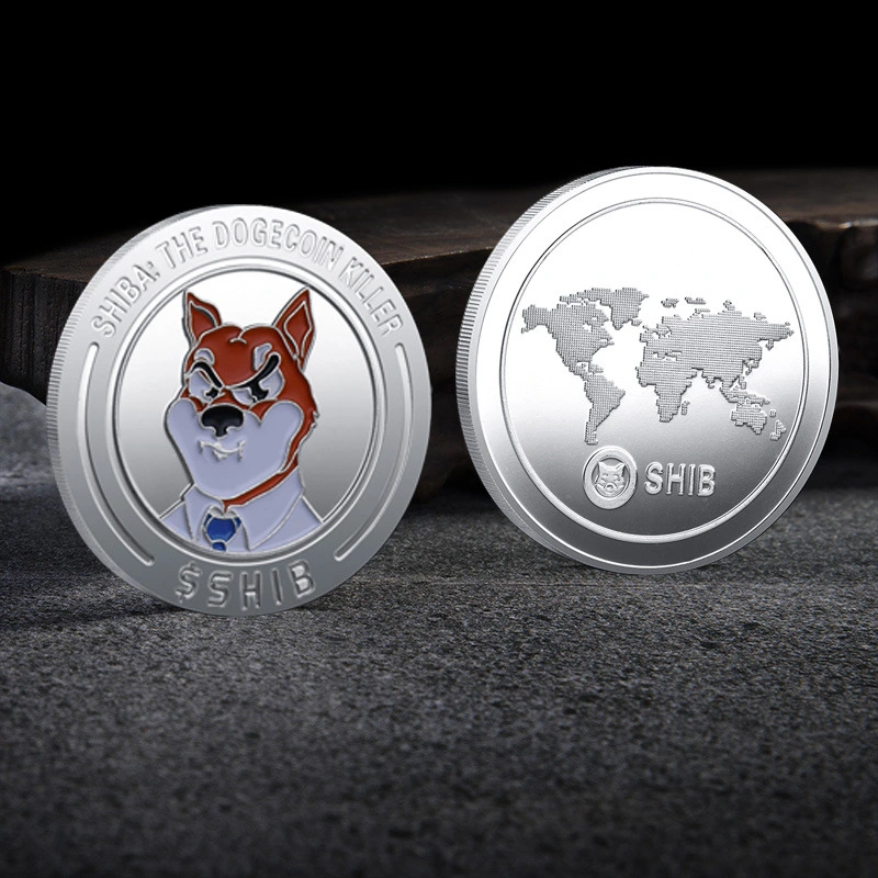 Shiba Inu Coin Three-dimensional Embossed Paint Commemorative Coin Digital Virtual Coin Gift