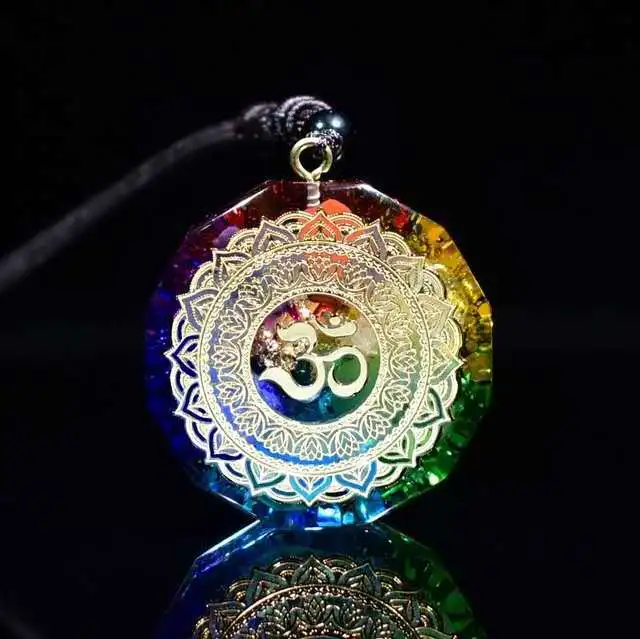 PendantNecklace Geometry Chakra Energy Necklace Meditation Energy Pendant