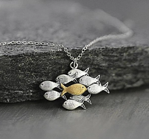 Creative And Simple Fish Pendant Necklace