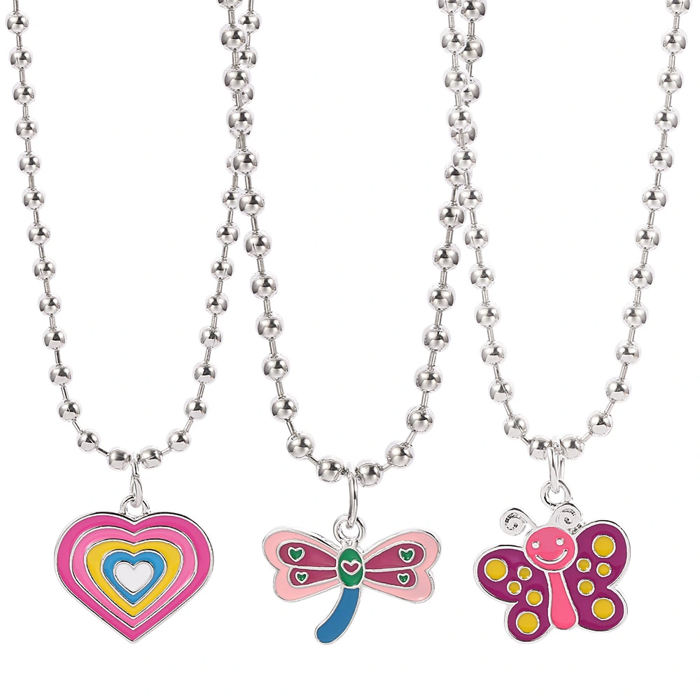 Butterfly Gradient Love Dragonfly Titanium Steel Chain Necklace Necklace