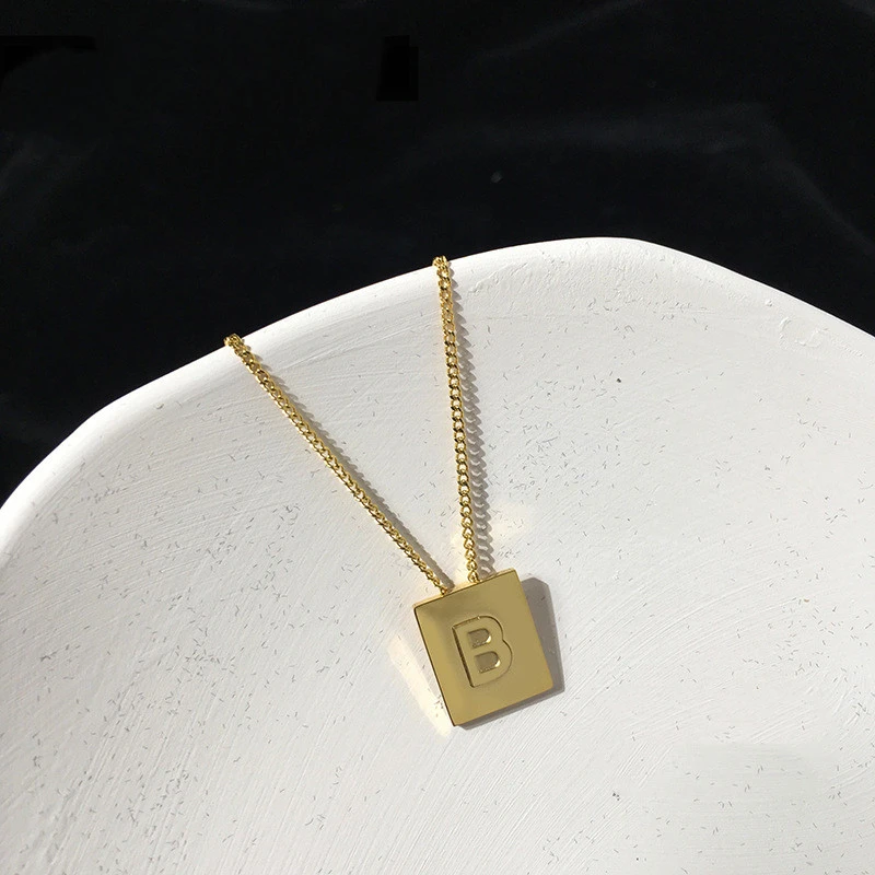 26 Letter Brand Titanium Steel Clavicle Necklace