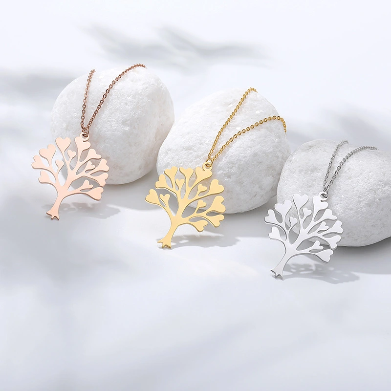Real Gold 18K Electroplating Pop Leaf Flower Clavicle Necklace