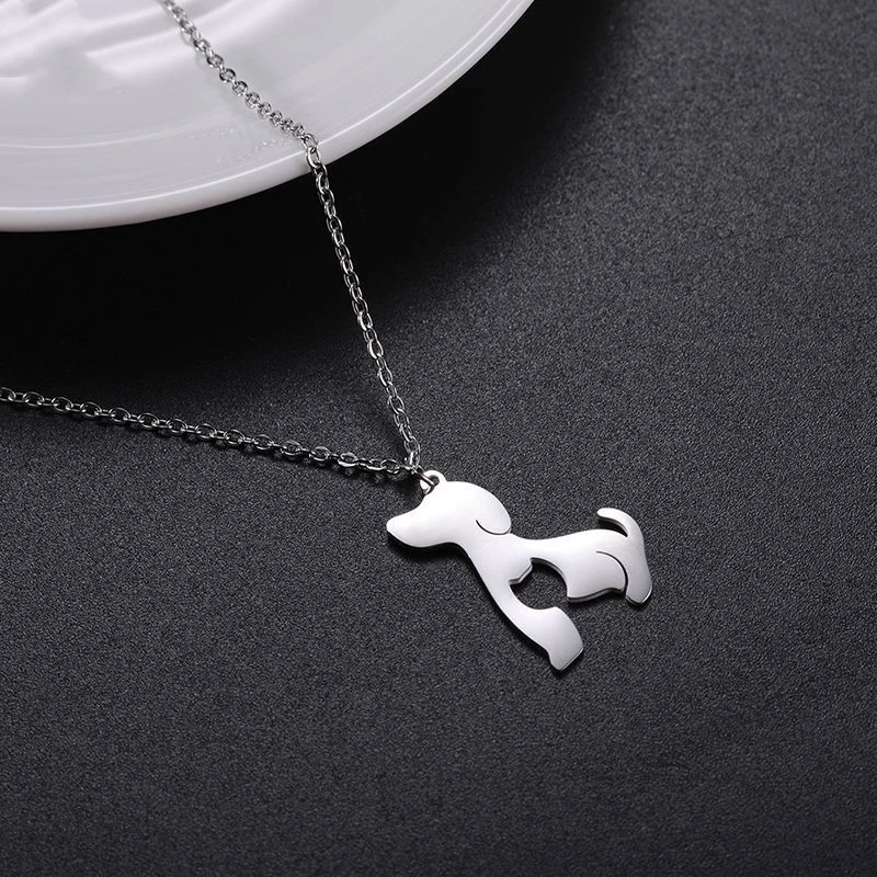 Dogs Choker Silver Color Pendant Hollow Jewelry