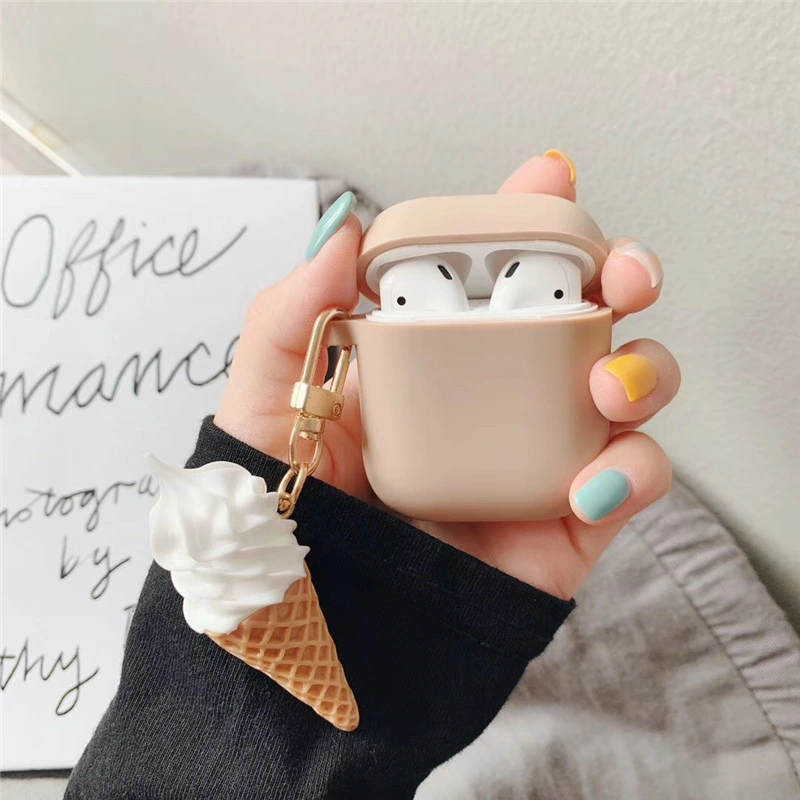 Ice Cream Cone Protective Cover Wireless Bluetooth 2  3 Generation Headset Cover Pendant Software