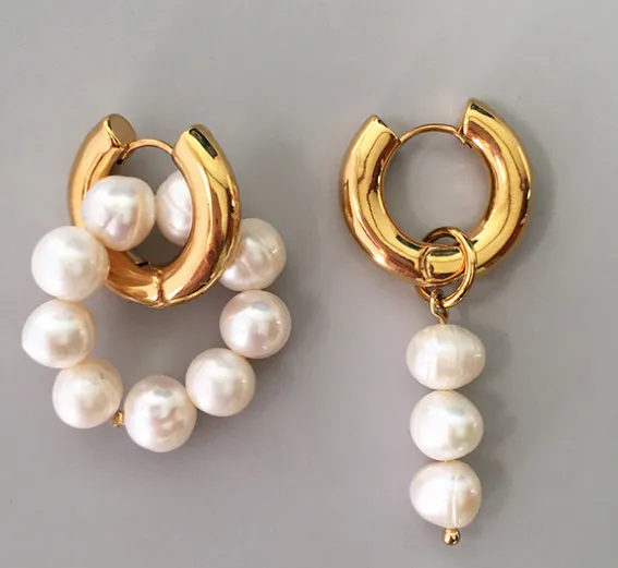 Temperament Simple Wind Pearl Ear Ring