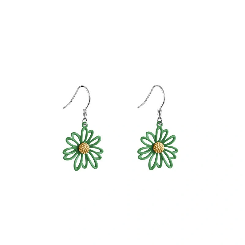 Daisy Flower Ear Hook Female Simple Temperament Small  Earrings