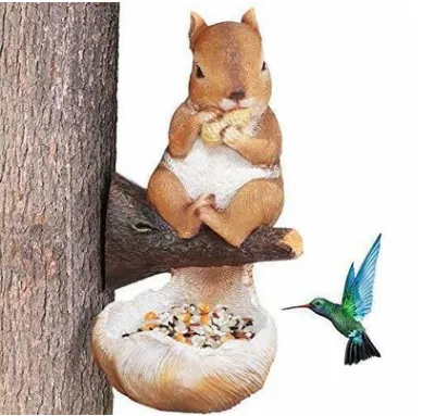 Bird Feeder Drinkers Bowls Yard Garden Decor Squirrel Tree Hugger Outdoor Pet Feeding Tools Birds Accessories Garden Ornaments