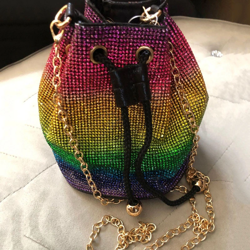 New Cross-border European And American Internet Celebrity Rainbow Rhinestones