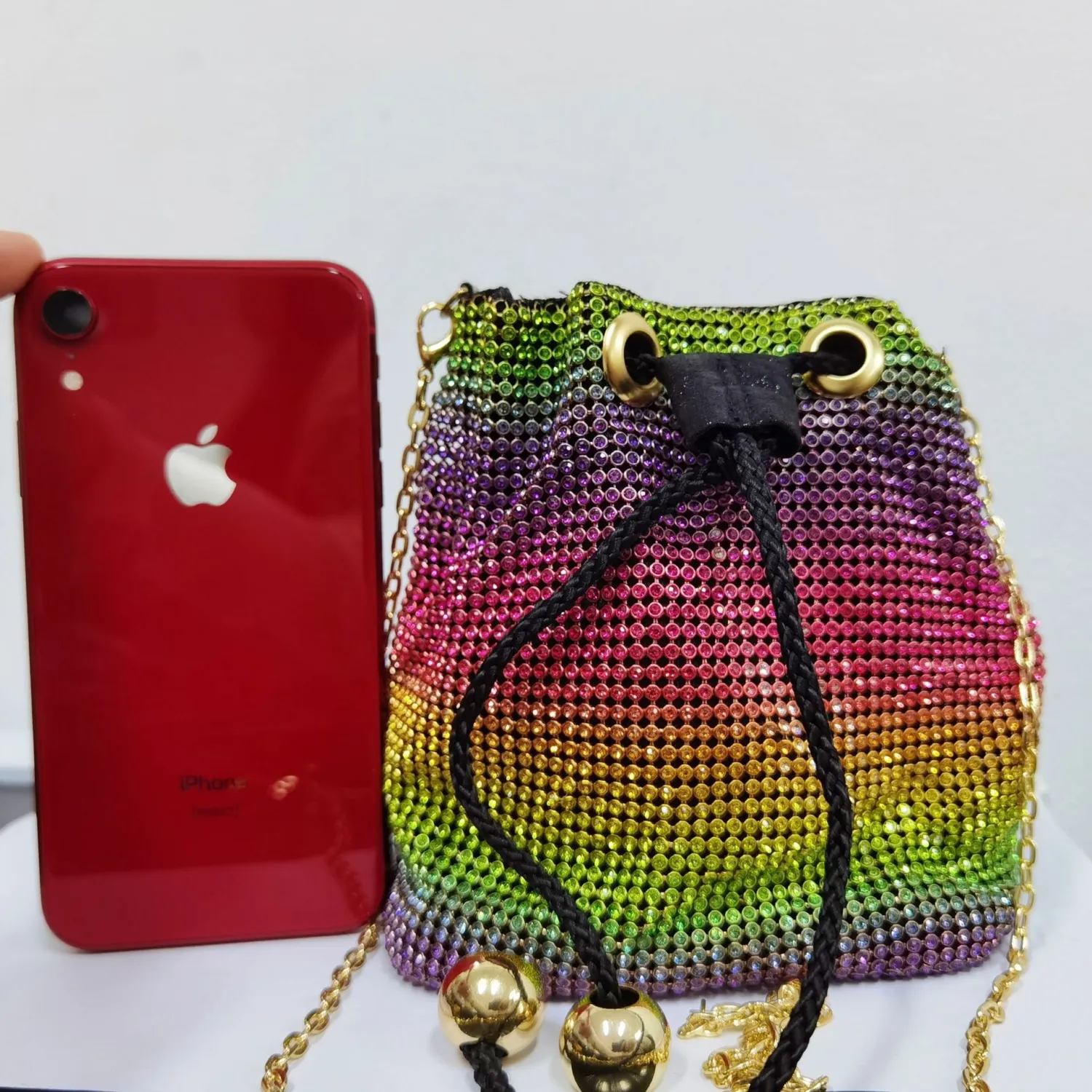 New Cross-border European And American Internet Celebrity Rainbow Rhinestones