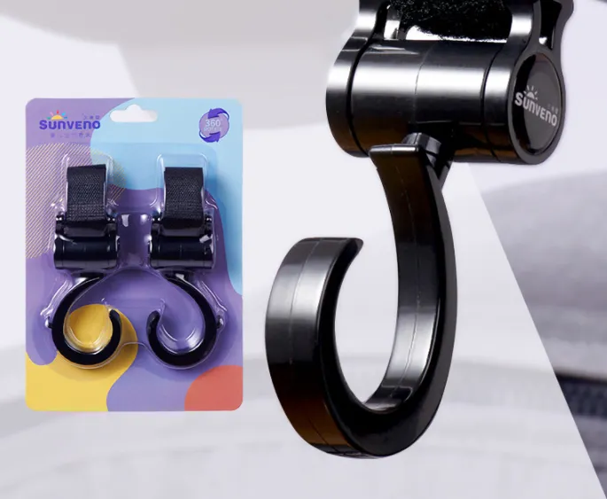 Sanmei Baby Stroller Hook Umbrella Car Accessories Wallet Trolley Wall Bag Accessories 2 Pack Baby Carriage Trolley Hook