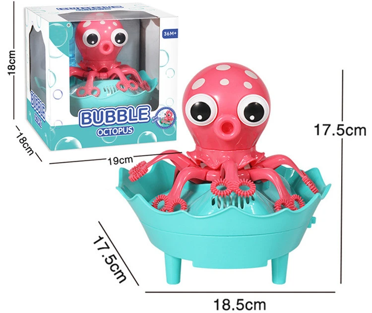 Electric Children'S Cartoon Octopus Bubble Machine Toy