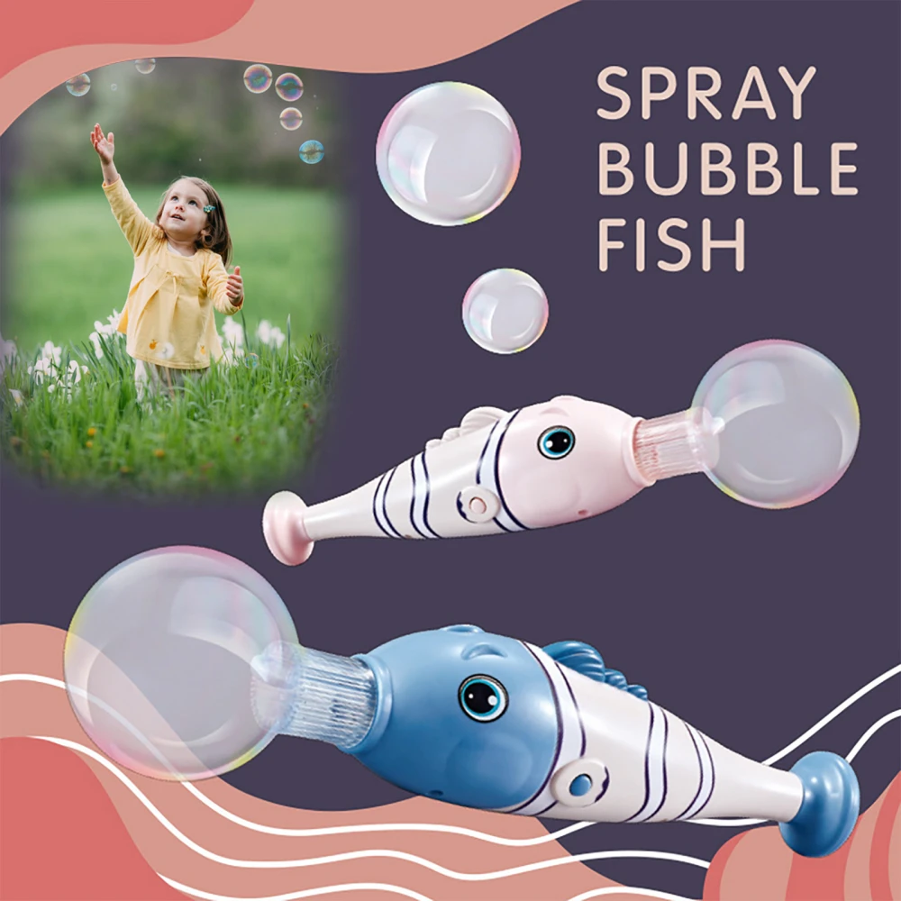 Outdoor Funny Magic Bubble Blower Machine Elastic Smoke Bubble Machine  Electric Bubble Blowing Space Fish