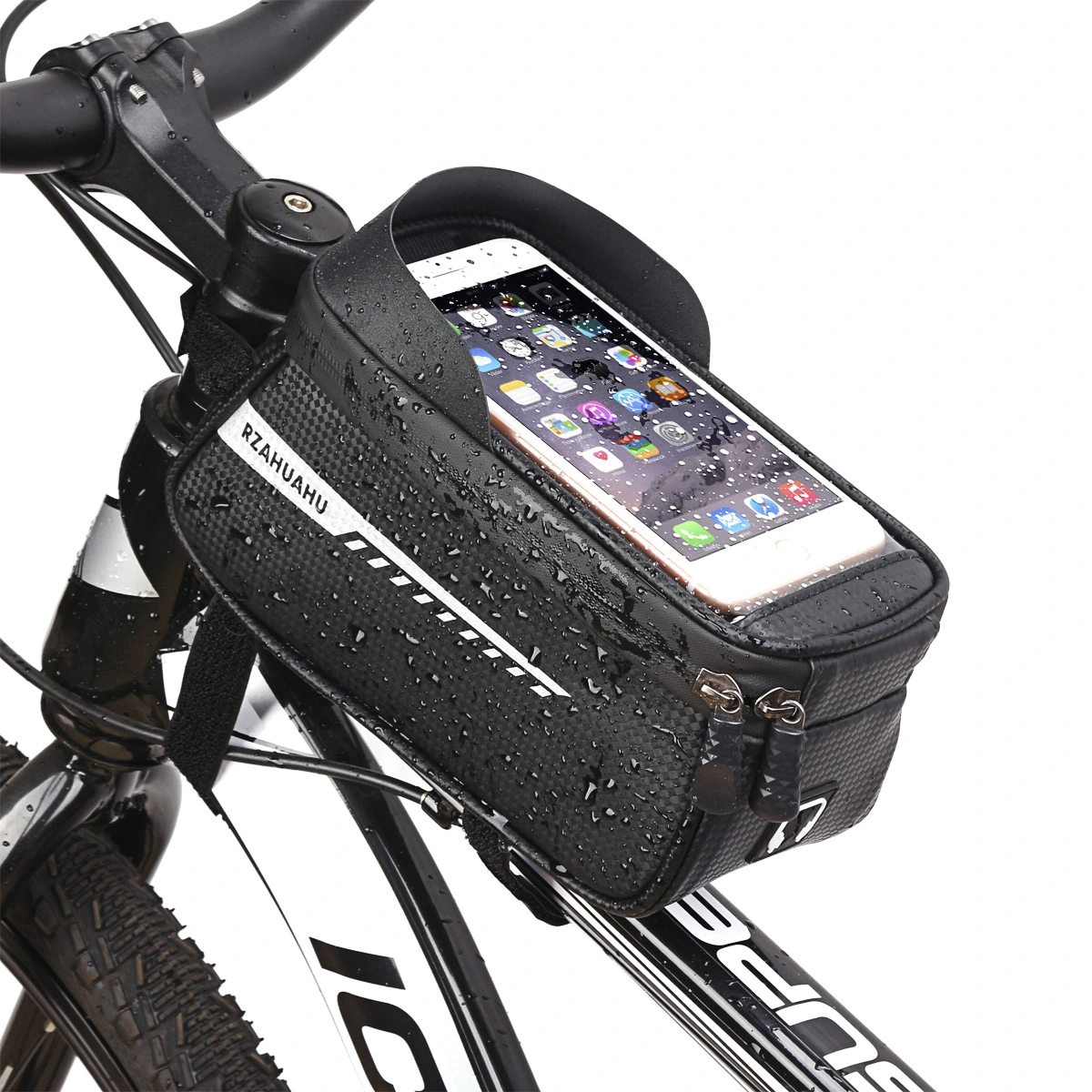 Waterproof Mountain Bike Top Tube Bag Cycling Saddle Bicycle Front Pipe Touch Screen Phone Pouch