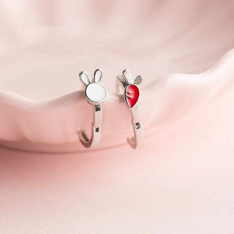 Rabbit Carrot Ear Buckle Female Korean Earrings