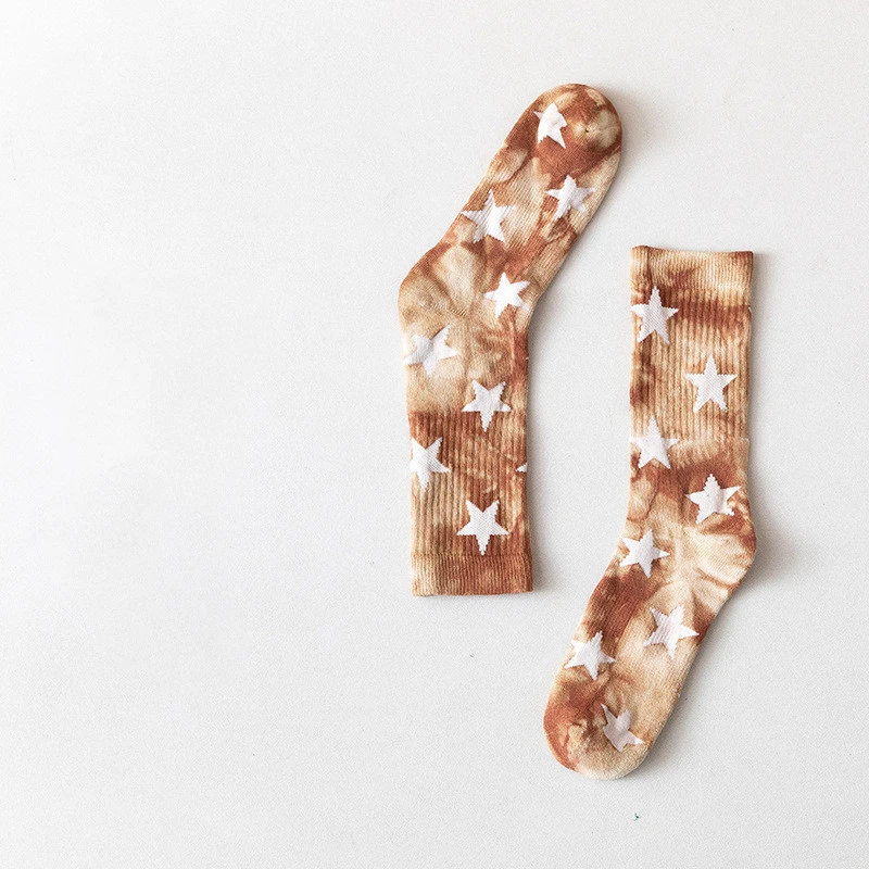Autumn and Winter Socks Couple Tie-dye Terry Socks