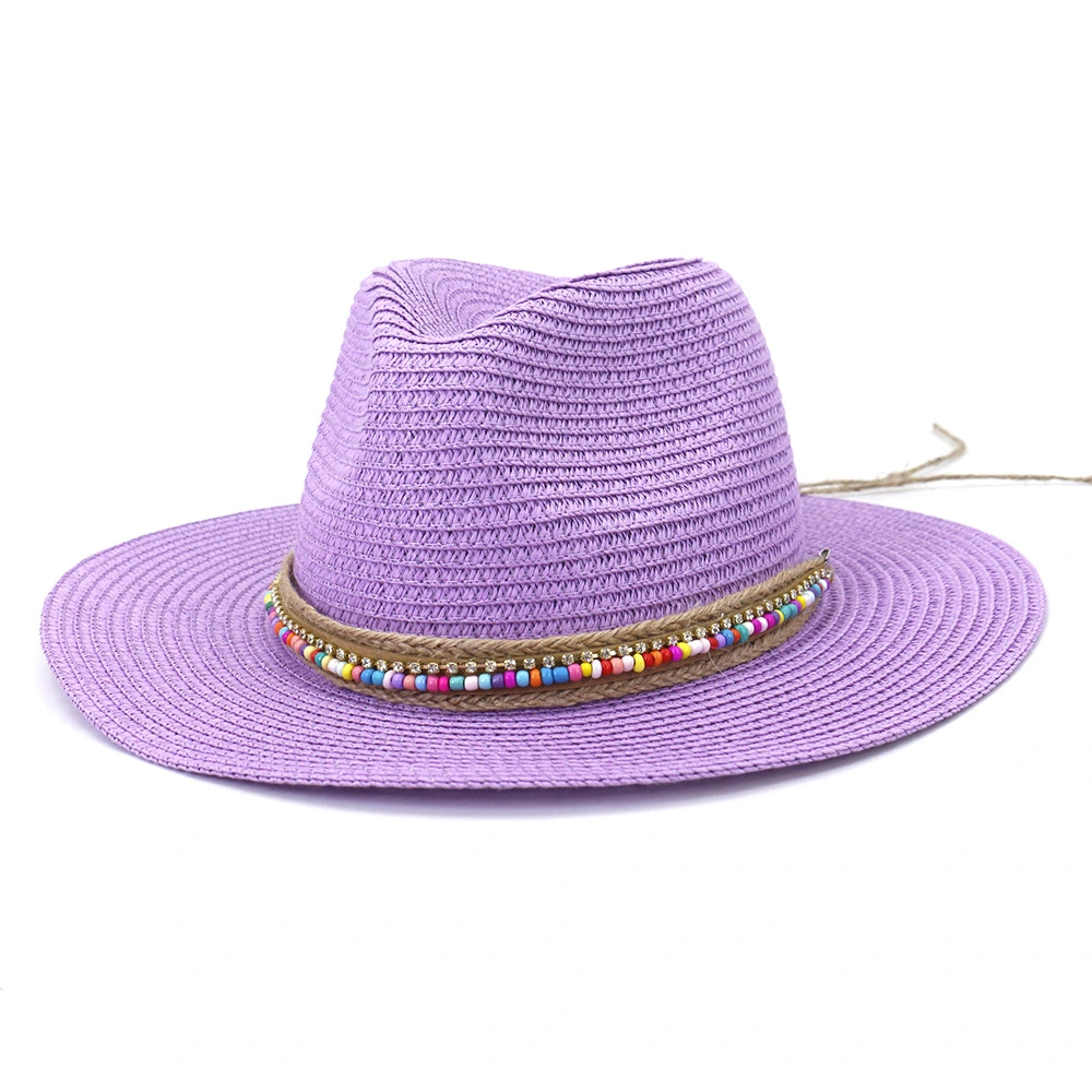 Amazon Ladies Outdoor Travel Beach Sun Hat Spring And Summer Color Jazz Straw Hat Cmdjs034 Color