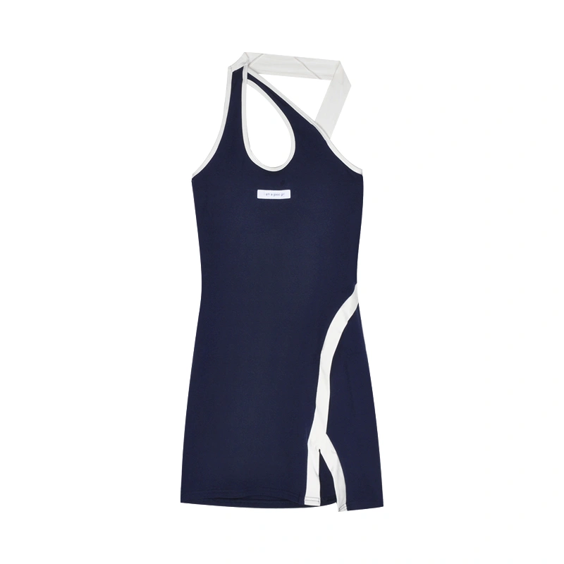 European And American Spice Girls Dress With Neck And Suspender
