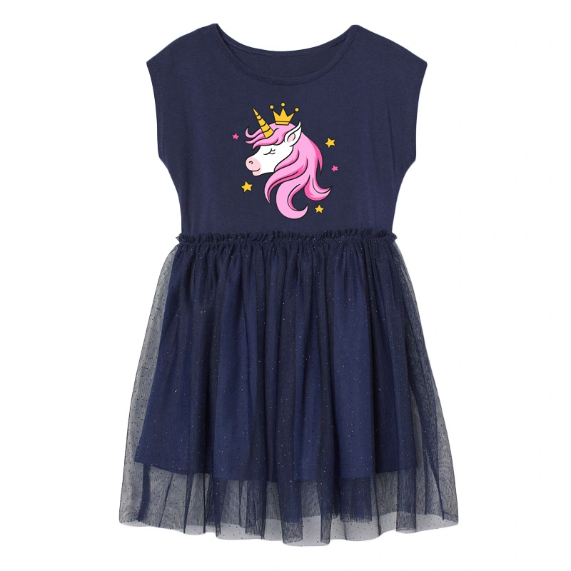 Little Maven Summer New Style European And American Cartoon Printed Net Yarn Children'S Skirt