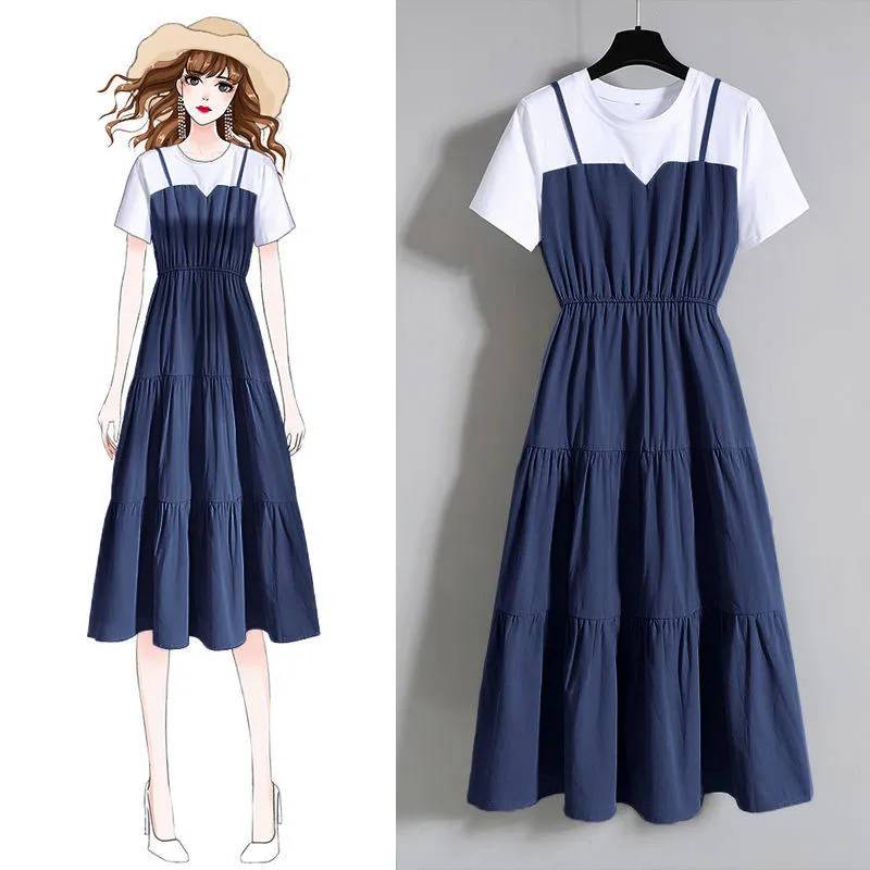 Stitching Two Fake Korean Skirts