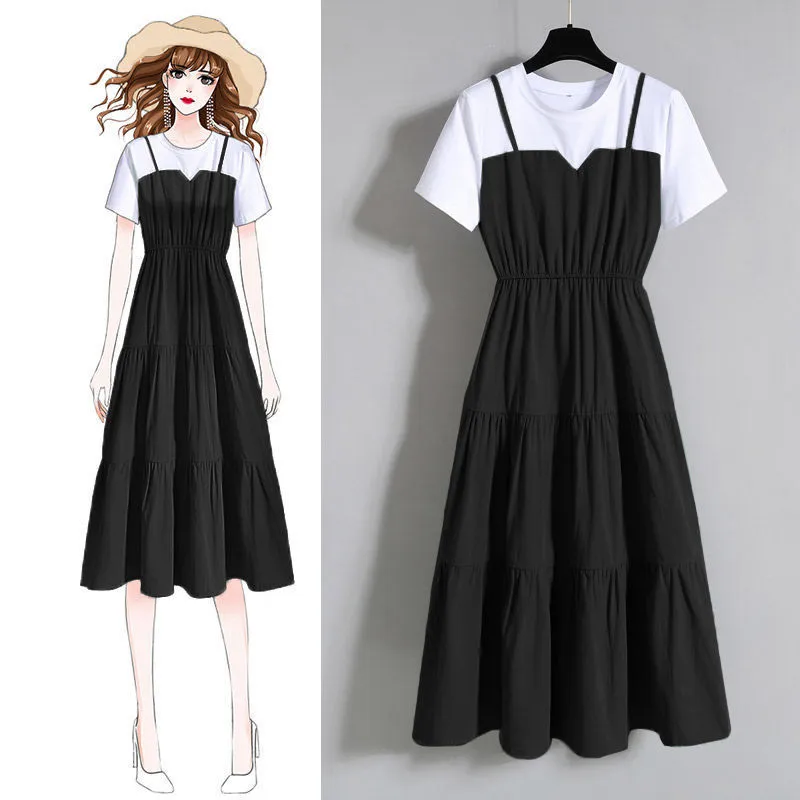 Stitching Two Fake Korean Skirts